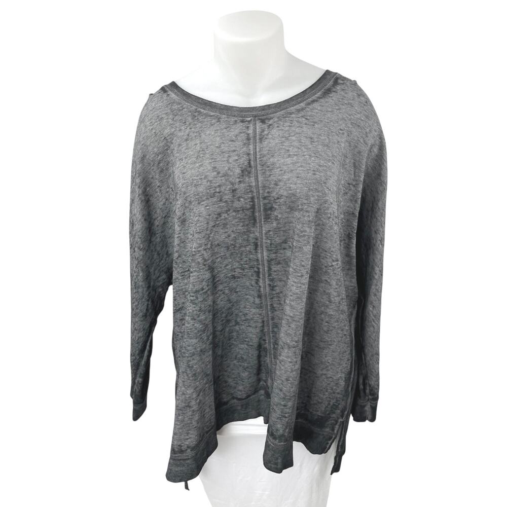 Caslon Women's Black Knit Long Sleeve Scoop Neck Sweatshirt Sweater Top Size 3X